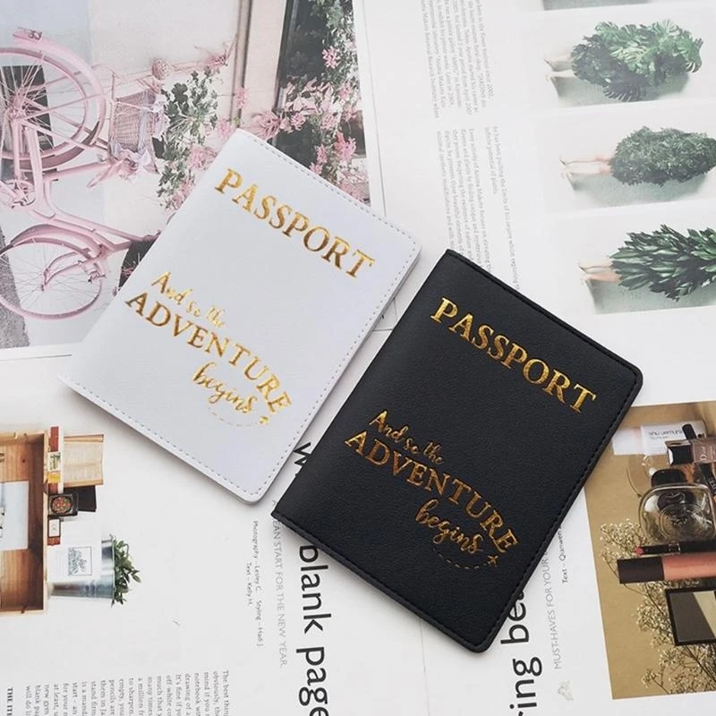 Lover Couple PU Leather for Case Holder Luggage Tag Travel Credit Card Protector Wedding Gift for Women Men