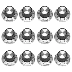 12 x Potentiometer Pot Metal Knob with 0-9 Turntable for 6mm Shaft Knob