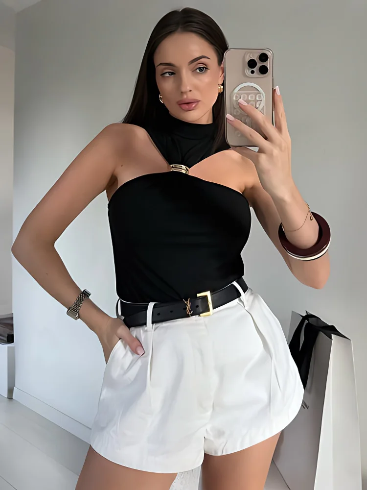 Tossy Sommer Mode Sexy Tank Top Pullover Für Frauen Schlank Off-Schulter Patchwork Liebsten Y2k Weste Top Weibliche Cropped top 2025