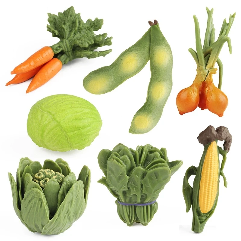 Montessori Simulatie Dieren In Het Wild Groenten Wortel Fruit Maïs Appel Boerderij Model Actiefiguren Educatief Speelgoed Voor Kinderen Geschenken
