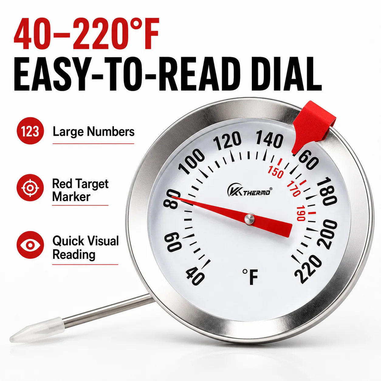 Termómetro para Carne de Acero - Oven Thermometer Analog reseña y precio