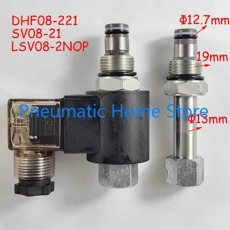 Two Position Two Way Normally Open DHF08-221 Hydraulic Threaded Cartridge Solenoid Directional Valve SV08-21 LSV08-2NOP