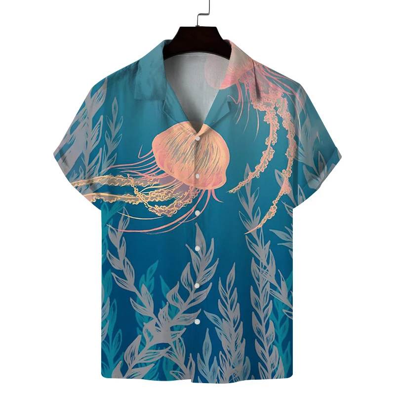 Tropical trees 3d Print Men\'s Hawaii Shirts Summer Short Sleeve Casual T-shirt For Womens Clothes 2024 Daily Lapel Buttons Tops