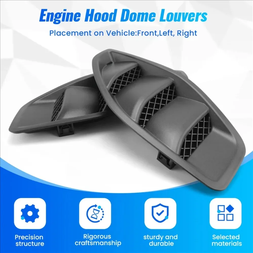 

AASS-Car Left Right Engine Hood Dome Louvers Air Inlet Vents Bezel Fit For Jeep JK Wrangler 2007-2017