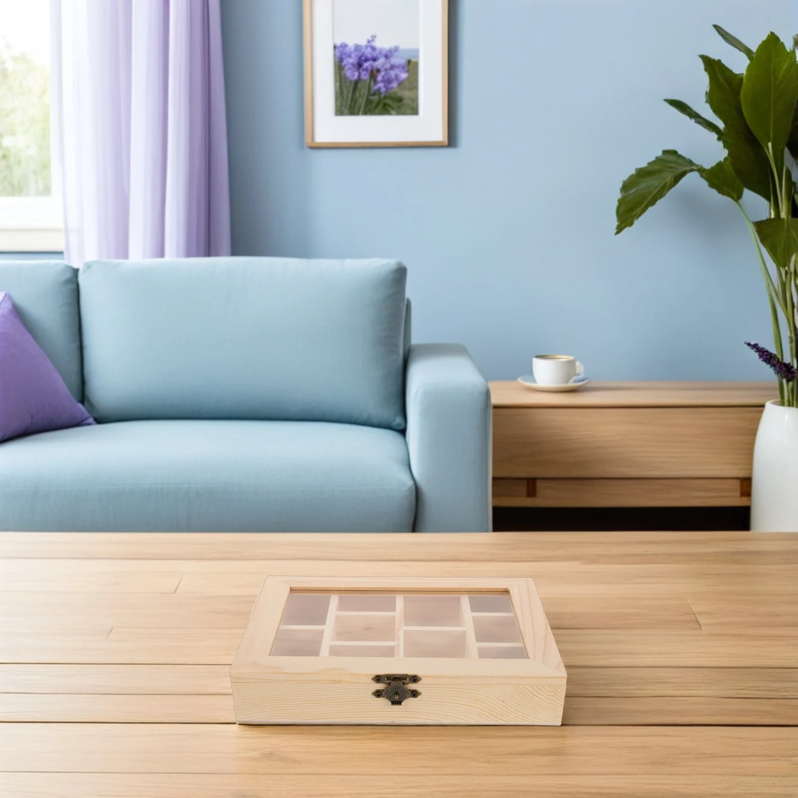 

Wooden Rock Collection Display Box 10 Slot Organizer Clear Lid Mineral Specimen Case Jewelry Storage Dust Resistant for Home