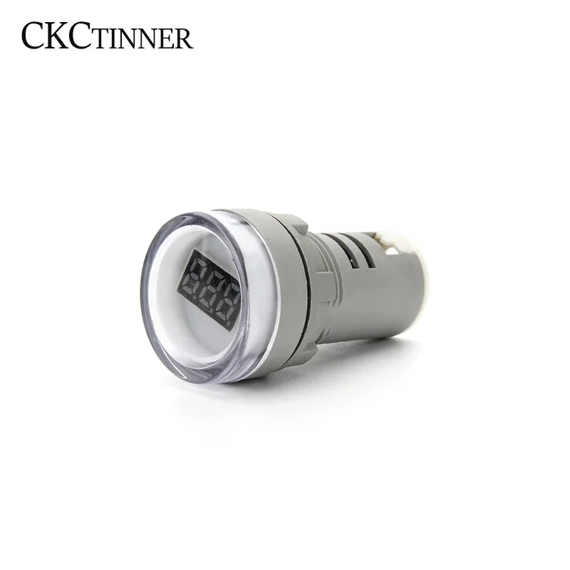 22mm AD16-22DSV Round Digital Voltmeter AC 60-500V Mini Voltage Meter LED Digital Display Voltmeter Indicator Light Pilot Lamp