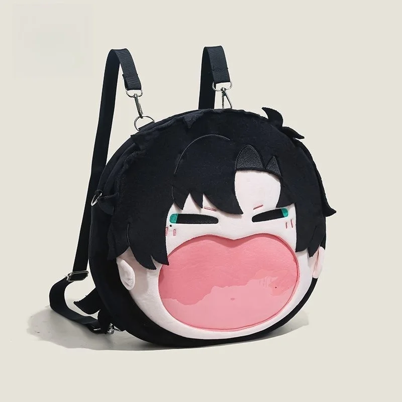 

Stock Anime In The Love Of Light And Night Xiao Yi Has A Big Mouth Transparent Campus Student Zipper Cartoon Backpack Messenger