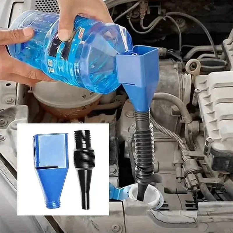 Embudo de aceite, filtro de transferencia, herramienta Flexible, plástico, coche, motocicleta, repostaje, motor de gasolina, cambio de aceite, embudo de aceite, Accesorios
