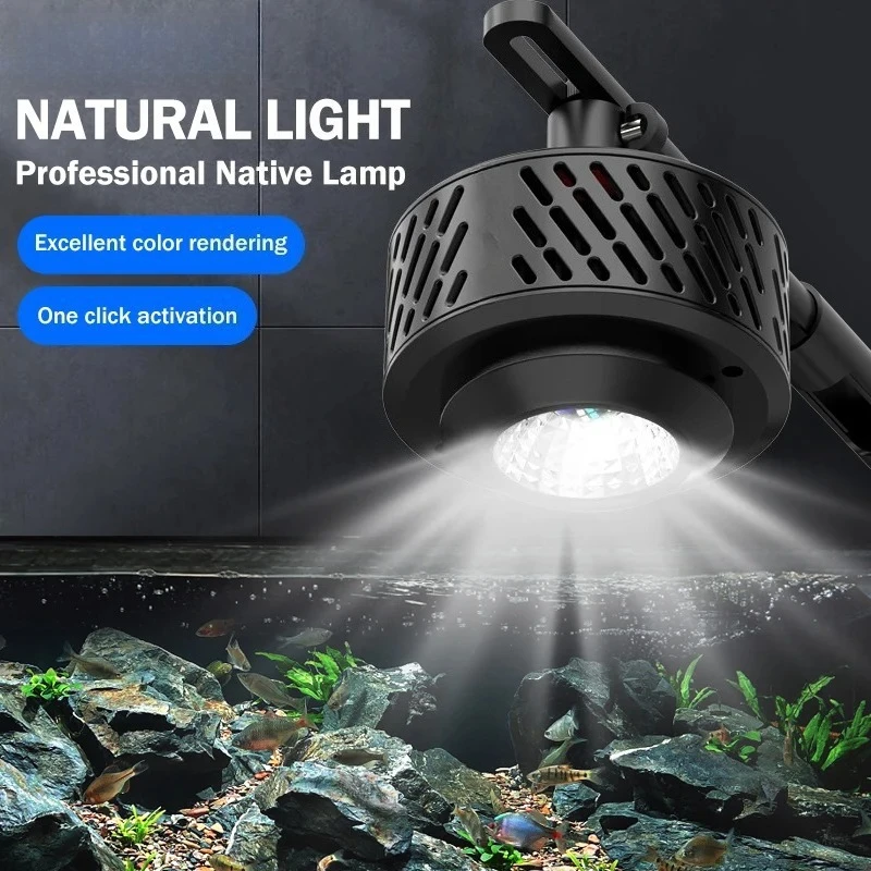 

High Color WRGB Natural Light WiFi Bluetooth Aquarium Planted Timed Dimming Explosion Stream Tank Aquarium Lamp