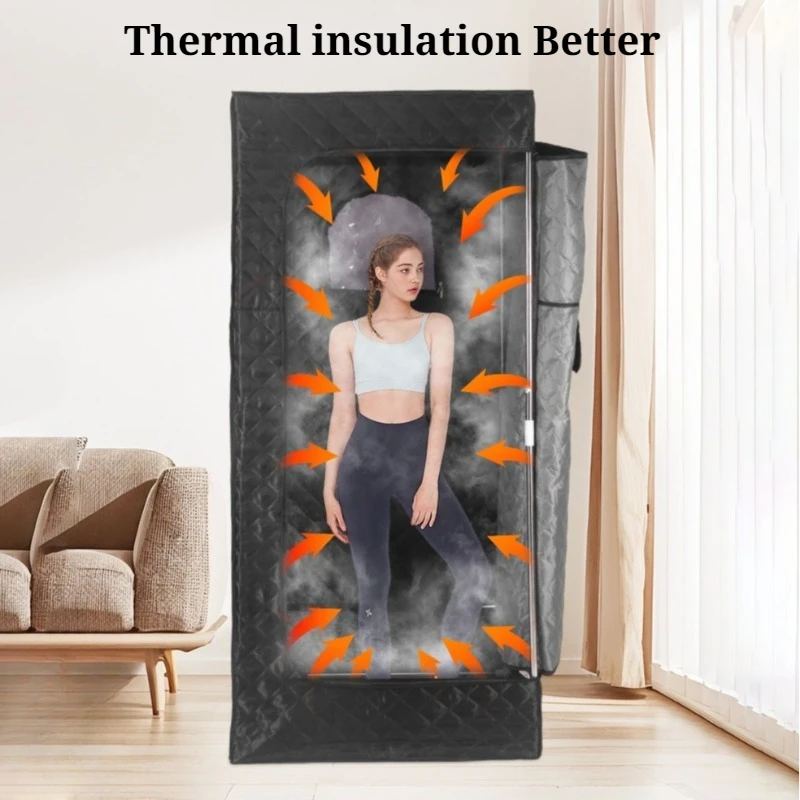 Sauna dobrável interna, portátil, espessada, aquecimento rápido, sauna a vapor, isolamento térmico, equipamento de banheiro