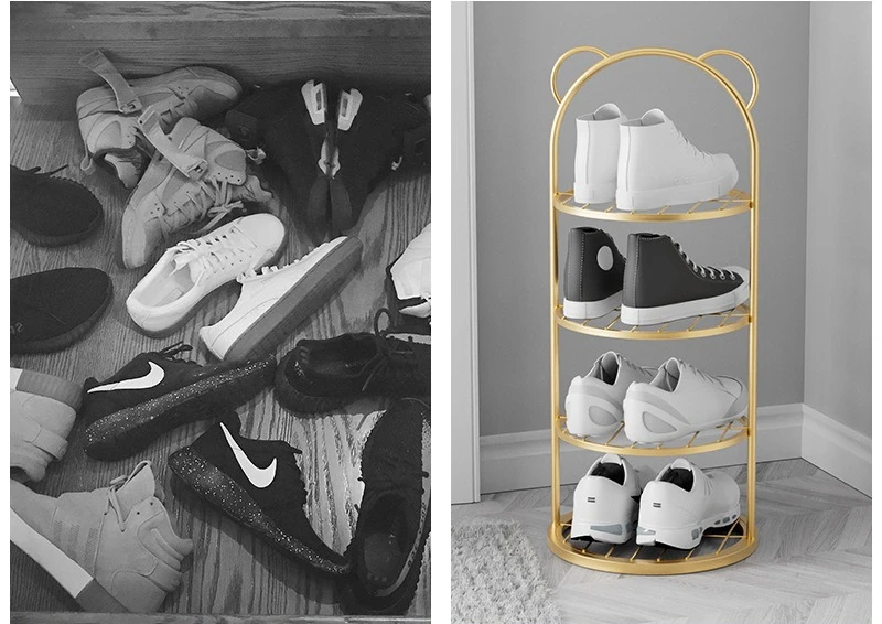Space Saving Shoe Rack Simple Multi layer Shoe Storage Organizer Small Narrow Shelf Sturdy Shoe
