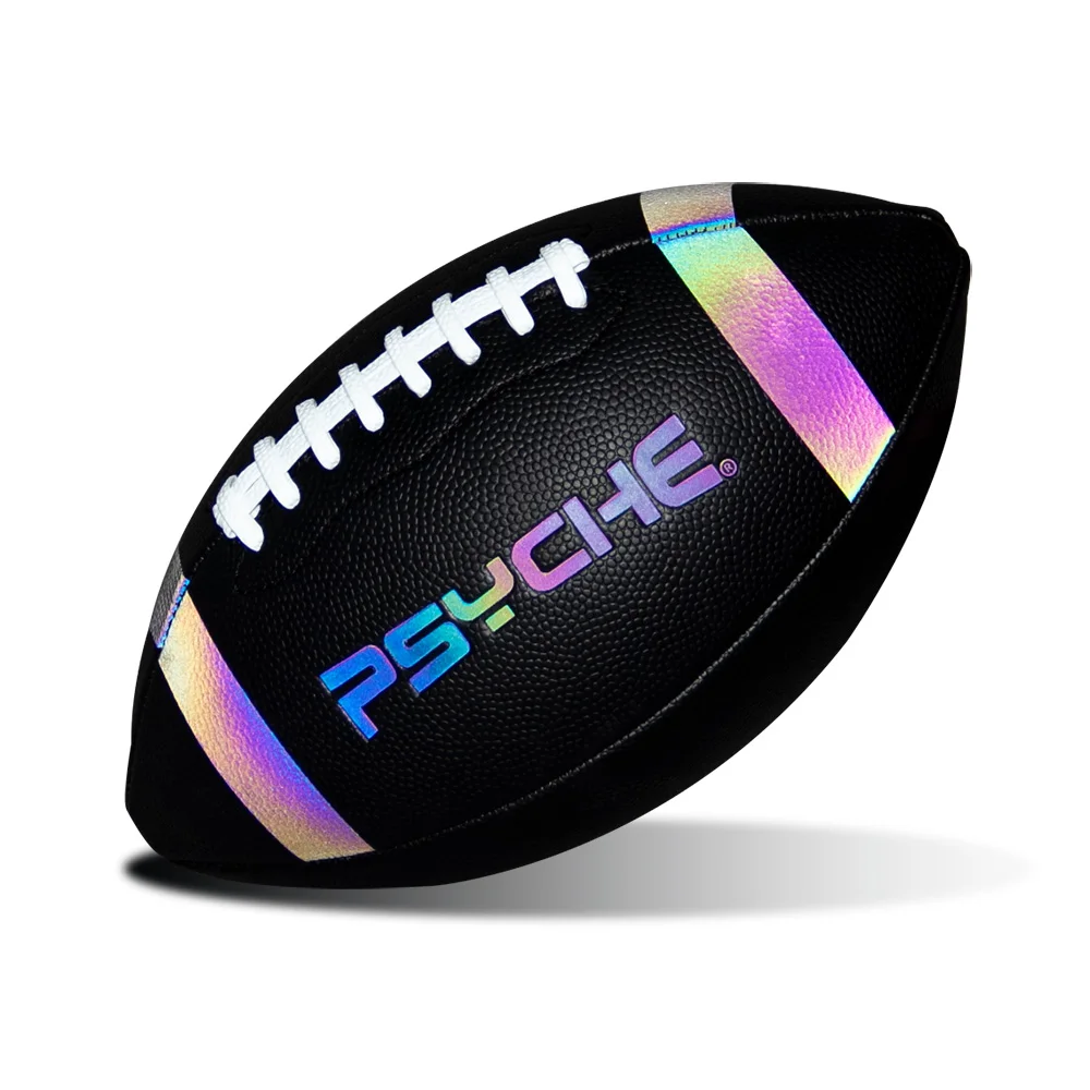 Pallone da rugby in pelle PU di taglia ufficiale 9 Gioco sportivo per bambini per adulti Allenamento all'aperto Pallone da rugby resistente all'usura per calcio americano