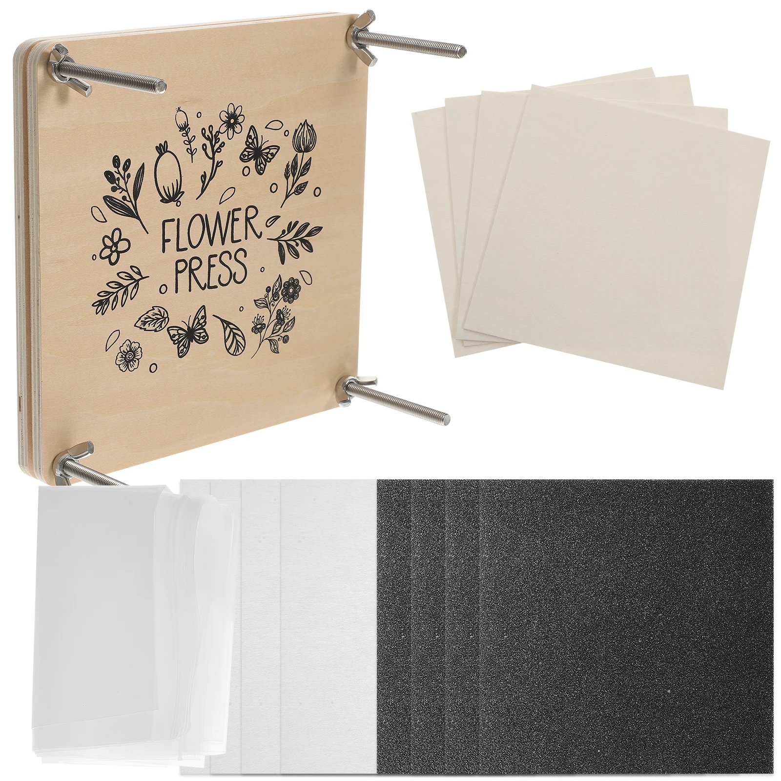 

Embossing Device Leaf Press Wooden Flowers Plants Specimen Tool Kit Dried DIY for Pressing