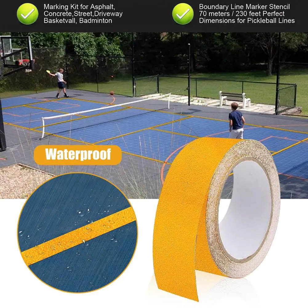 

Field Marking Tape Versatile Outdoor Court Marking Tape Badminton Pickleball Tennis Non-slip Boundary Tape for Sports Fields