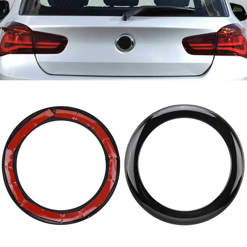 

Car Rear Badge Ring Cover Logo Frame Trim Black/Carbon Fiber Pattern Sticker For BMW 1 Series F20 F21 2011-2019 Auto Accessories