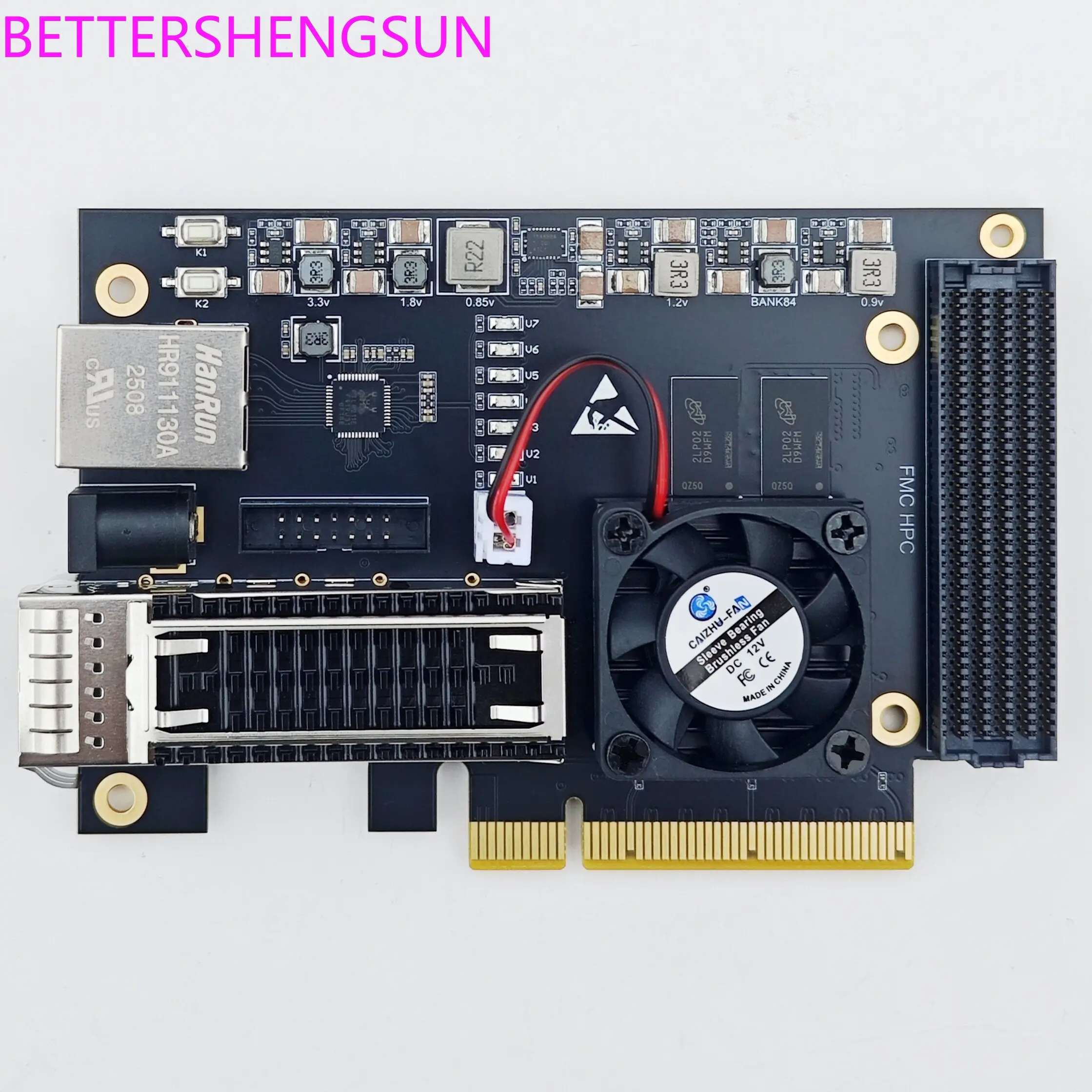 

Плата разработки XCKU5P, основная плата FPGA, FMC, оптический порт QSFP28 100G, PCIE3.0