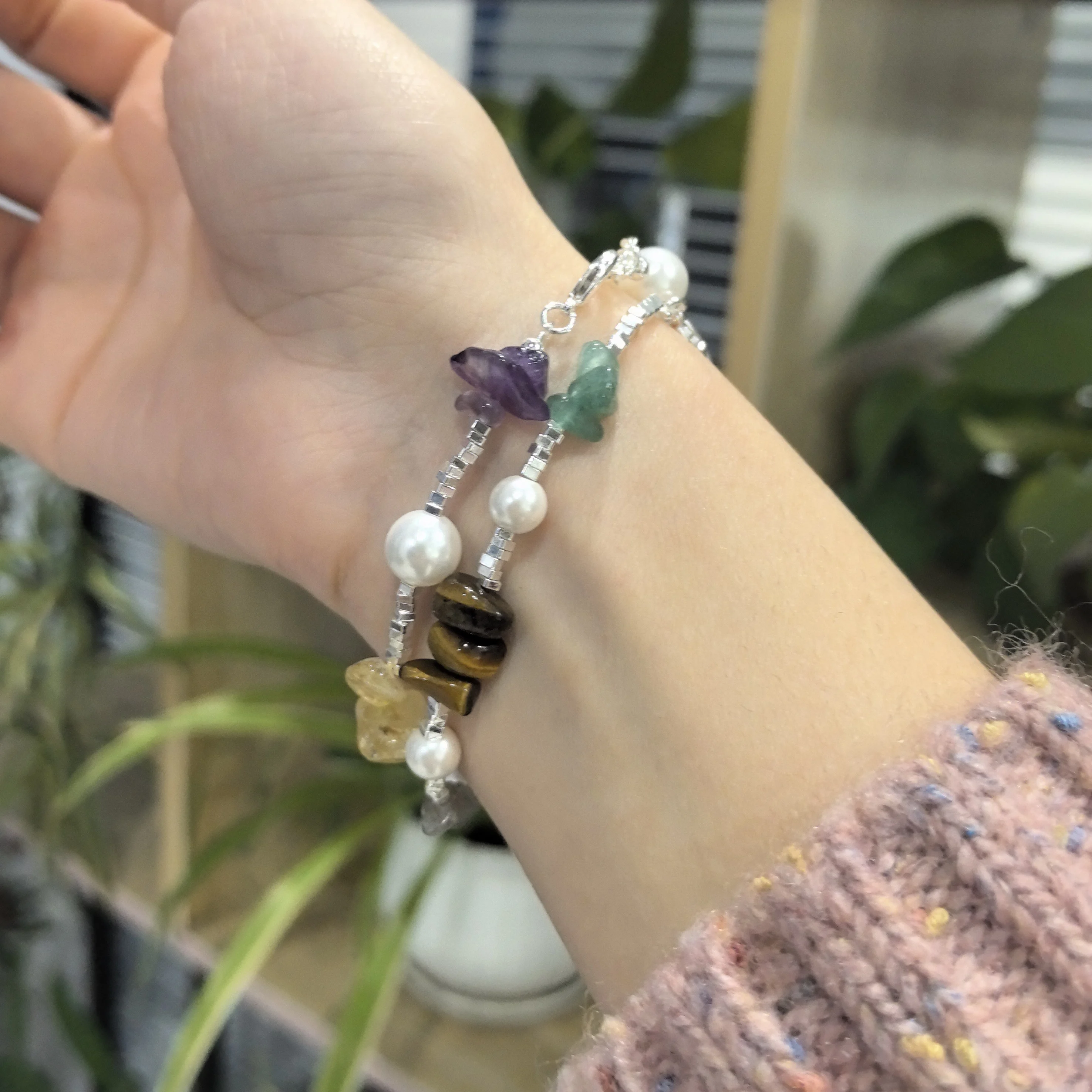 925 Sterling Silber Armband Armreif Einfache Grüne Blatt Elegante Natur Für Frau Mädchen Mode Schmuck Geschenk Dropship Großhandel – Detail 5