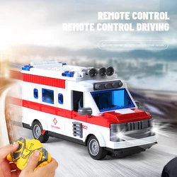 4-Channel RC Electric School Bus And Ambulance With LED  Remote Control Sightseeing Bus With Openable Doors.