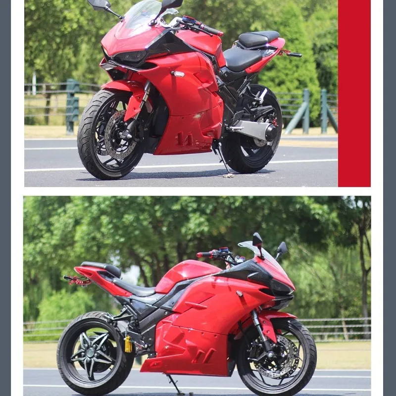 2025 نمط جديد الآن تصدير عالية السرعة 72 فولت دراجة نارية كهربائية رياضية الكبار دوكاتي نموذج بطارية مركبة كهربية للتجول