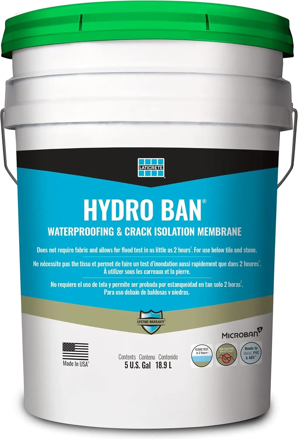 Latirette Hydro BAN anti air retak isolasi membran, 5 galon