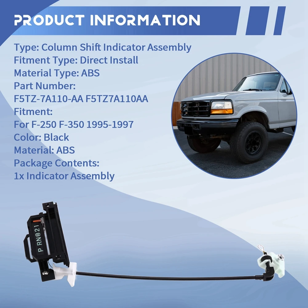 Automatic Transmission Column Shift Indicator For Ford F-250 F-350 1995- 1997 F5TZ-7A110-AA F5TZ7A110AA Assembled Unit-A54R