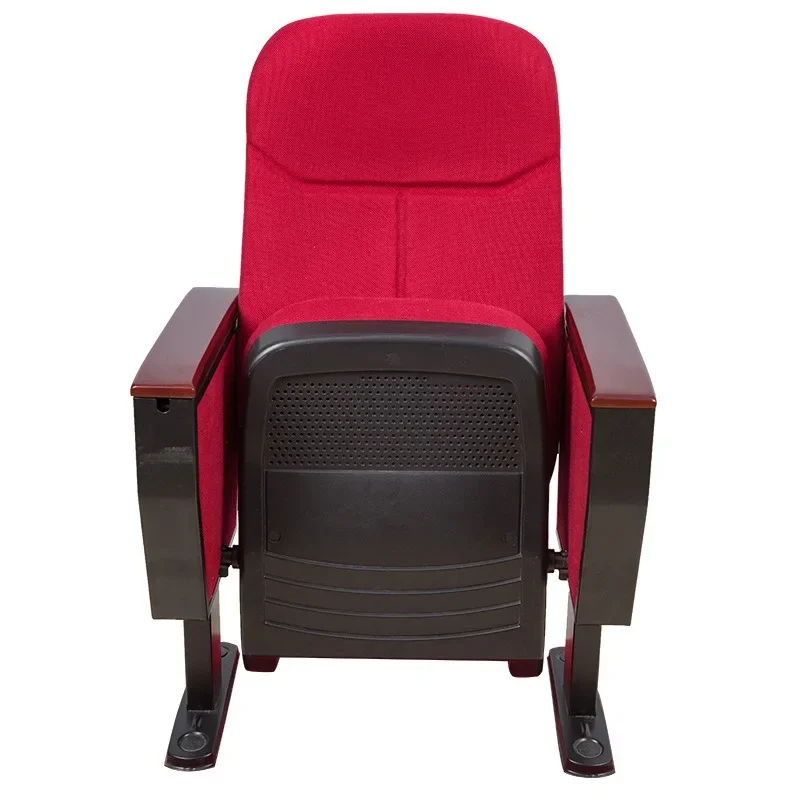 Auditorium chair ABS plastic rubber shell solid wood armrest with small table board row school lecture hall seats