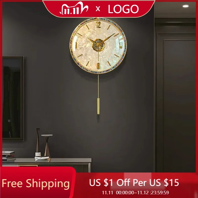 

Kitchen Modern Wall Watch Big Korean Metal Luxury Interior Aesthetic Clock Wall Fashion Korean Reloj De Pared Home Decoration
