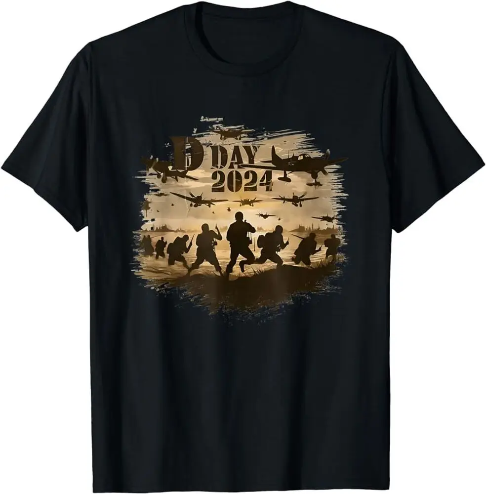 1944 D-Day 2024 80th Anniversary Normandy T-Shirt , Unisex Tee, HotUnisex Summer Luxury Brand Oversize