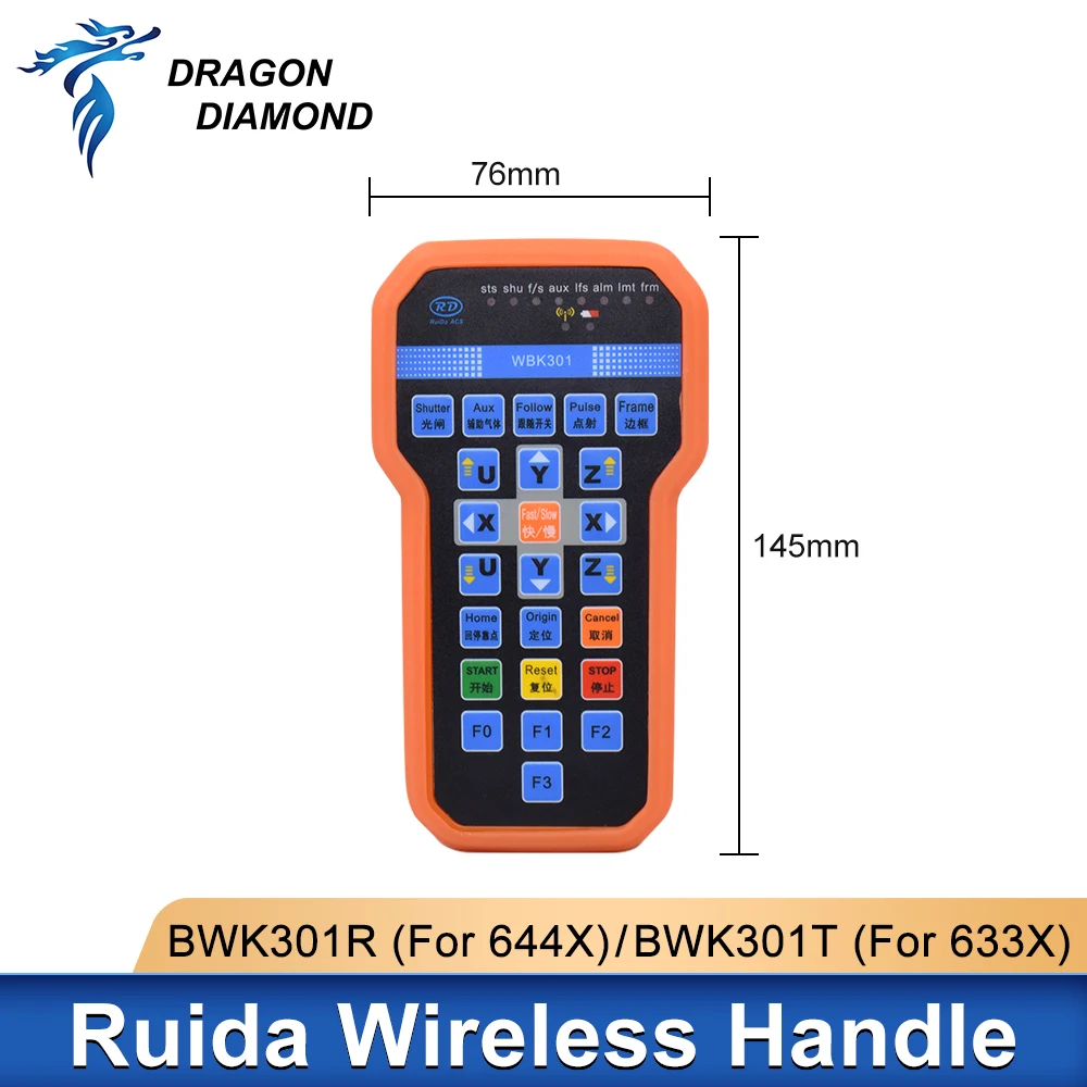 1 Set Ruida Wireless Operating Handle BWK301R BWK301T For Laser Engraver Cutting Machine For RDC6442G RDC6442S RDC6332G