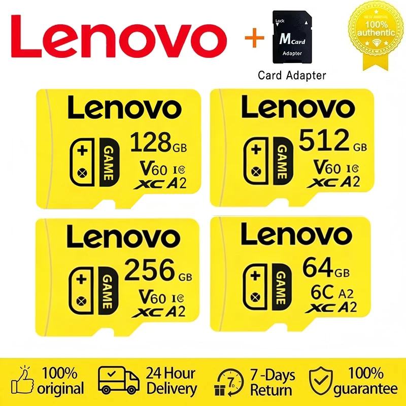 Original Lenovo Micro TF/SD Card 100MB/s UHS-I Class10 16GB 512GB 256GB 128GB 32GB 64GB for PC Phone UHS I High Speed TF Card
