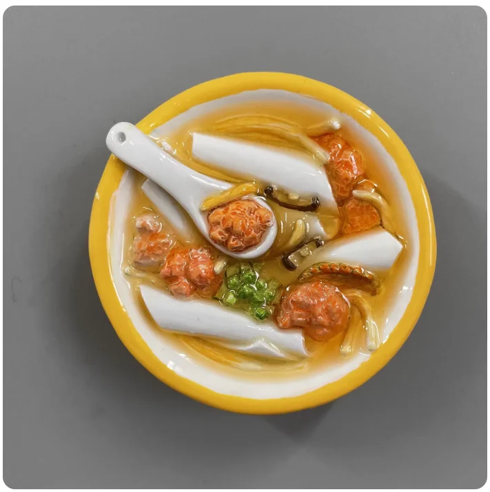 Handmade Taiwan Oyster Omelette Noodles Sun Cake 3D Fridge Magnets Tourism Souvenirs Refrigerator Magnetic Stickers Gift