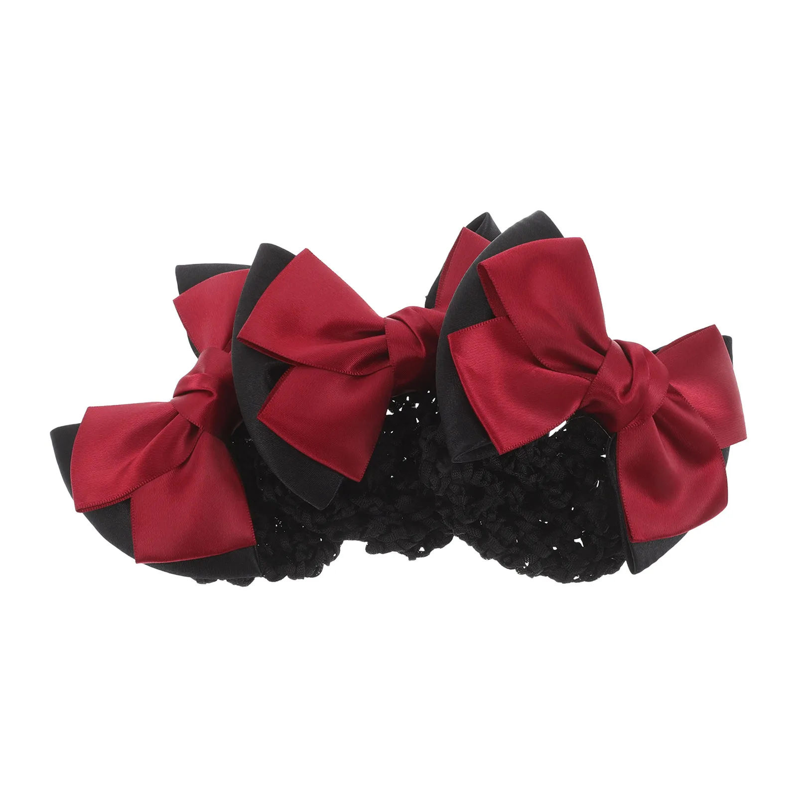 

3Pcs Elastic Bow Hair Snood Net for Women Girls Breathable Mesh Headdress Keeps Long Hair Off Neck Cooling Work Party Date