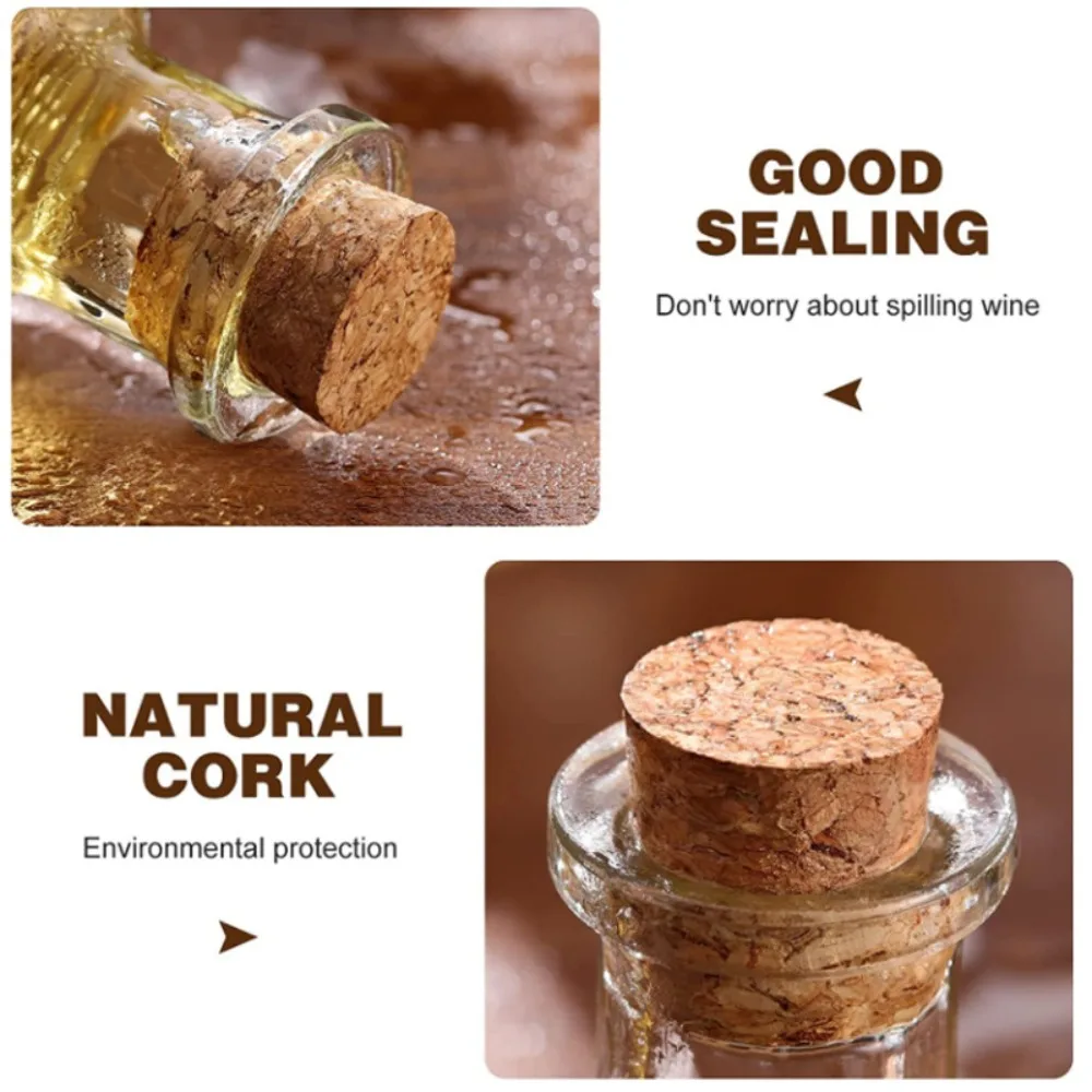 1pcs Wine Glass Bottle Stopper Kettle Pudding Container Cork Cap Burette Buret Tube Wood Lid