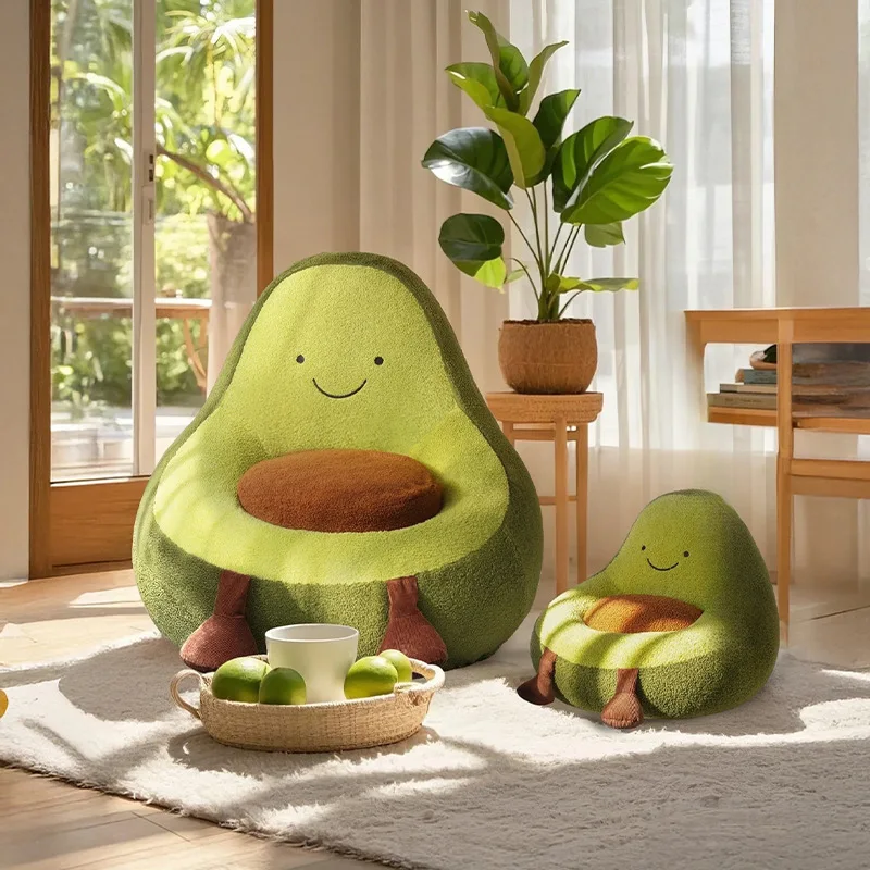 Sofá de Abacate Super Fofo, Cadeira Individual, Design de Cartoon, Modelo Moderno e Simples, Alto Valor