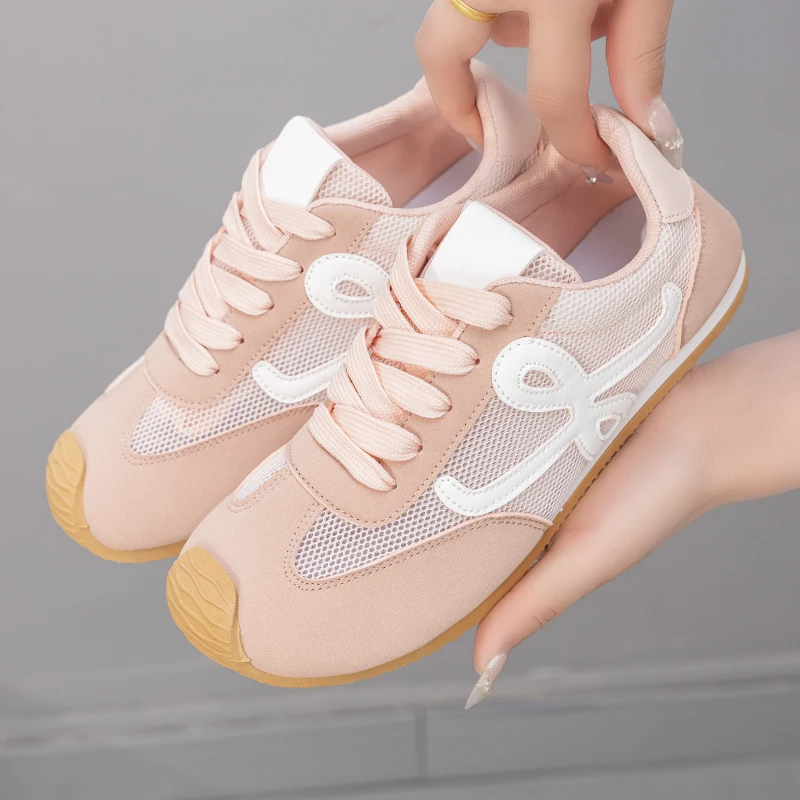 

2025 летние новые женские повседневные туфли с сетчатой поверхностью, противоскользящая удобная и дышащая женская обувь на мягкой подошве, бесплатная доставка