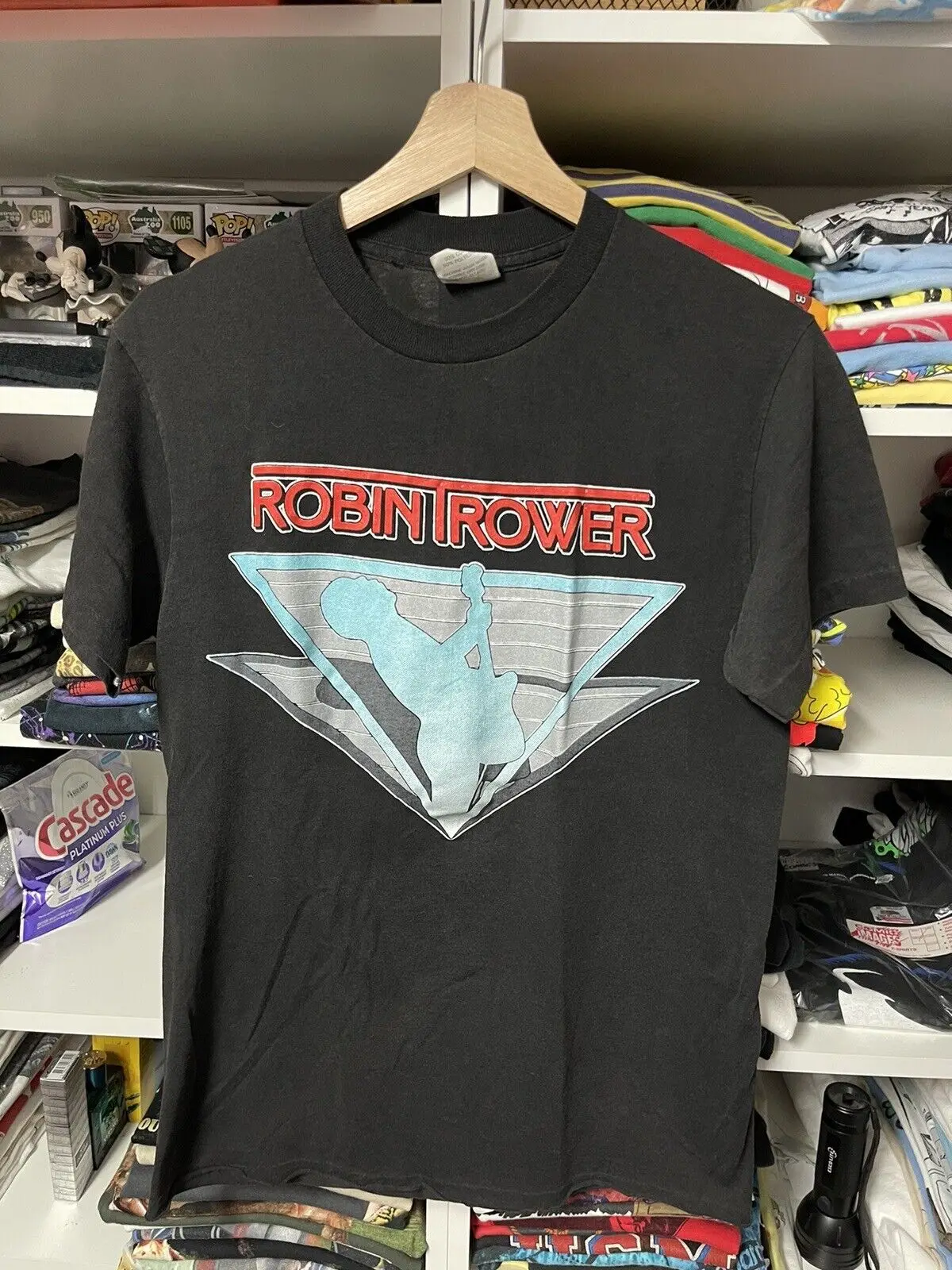 ROBIN TROWER vintage tour T Shirt 1988 Procol Harum guitarist Size Medium