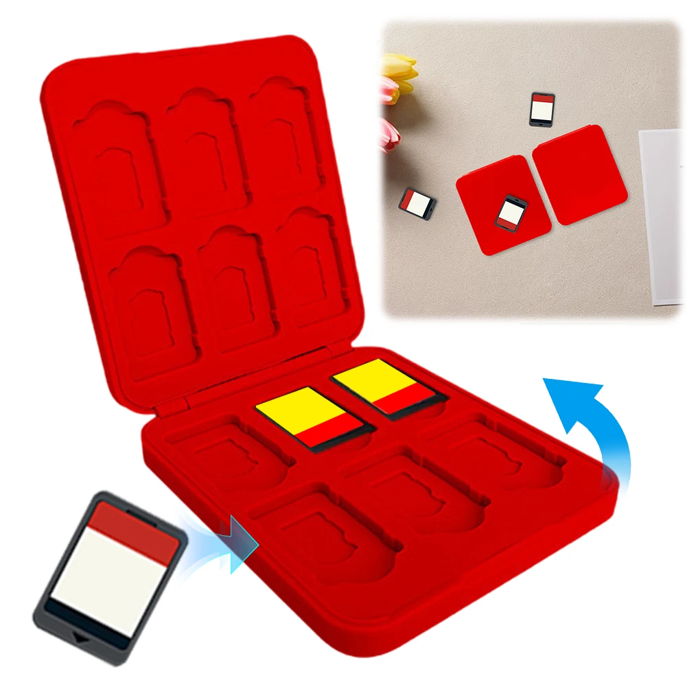 Ящик для хранения игровых карт для Switch 2/Lite/OLED, портативный держатель для карт, защитный чехол, твердый корпус с 12 слотами для игровых карт