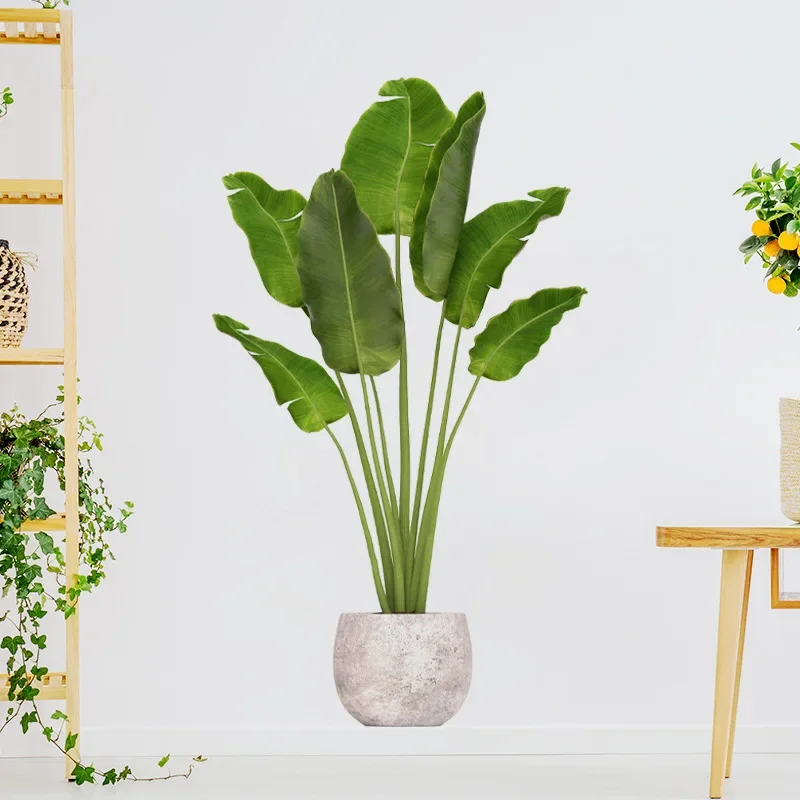 Waterproof Self-adhesive Green Plant Potted Wall Sticker Bedroom And Living Room Wall Decoration Stickers