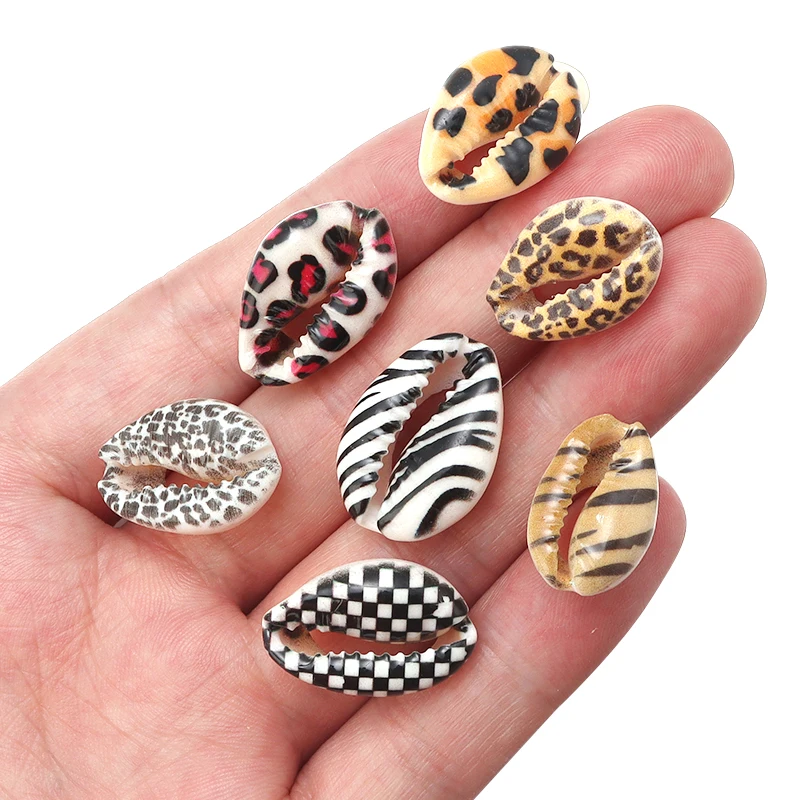 

Shell Beads 20pcs 13-20mm Colored Painted Loose Spacer Beads For Decoration Making Handmade Diy Charm Supplies