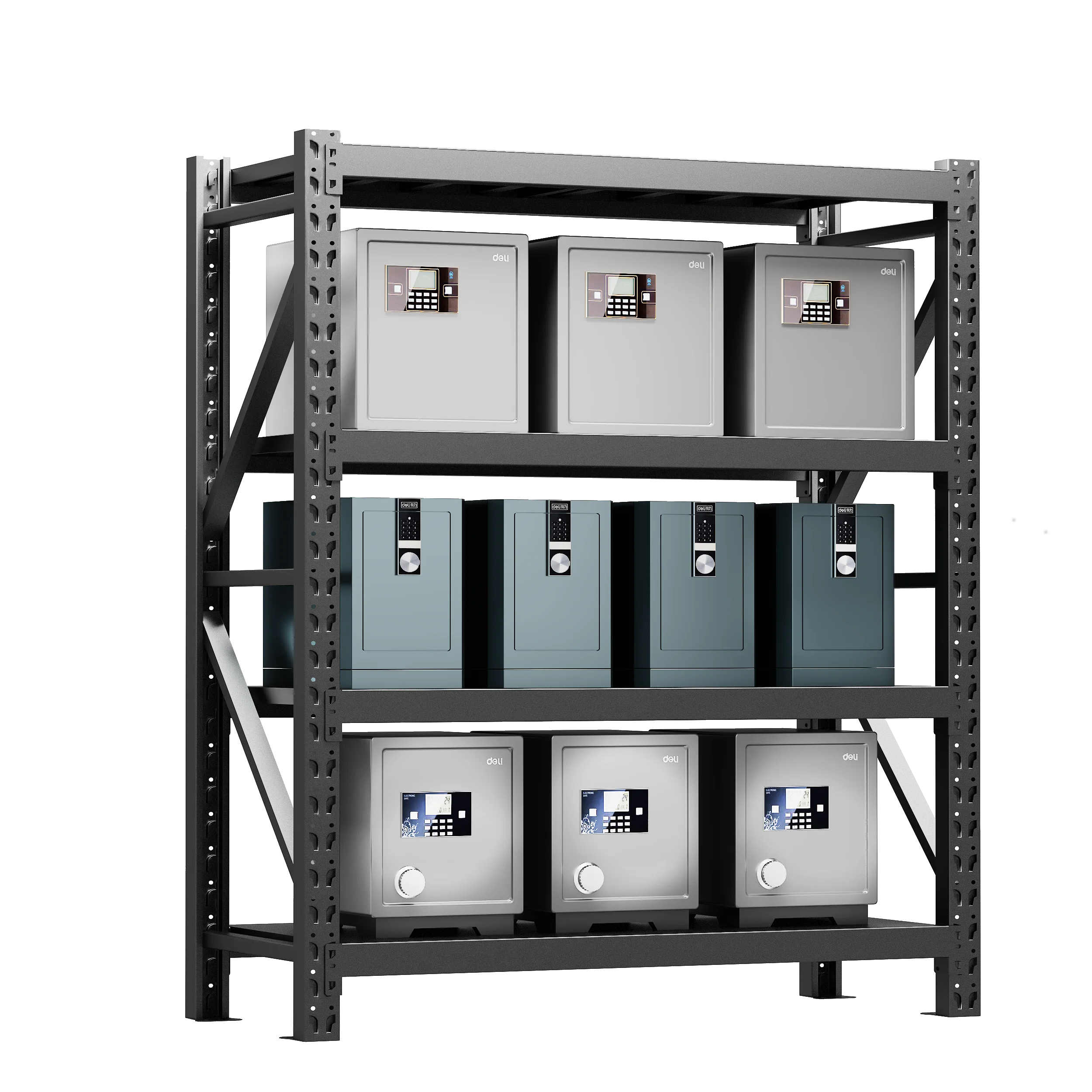 

Стеллажи для склада и гаража из регулируемой стали с защитой от коррозии, промышленные полки для паллет, в наличии