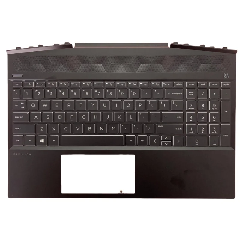 New For HP Pavilion 15-DK 15T-DK 15-DK0134TX TPN-C141 Upper Case Palmrest Cover Backlit Keyboard/Bottom Base Case