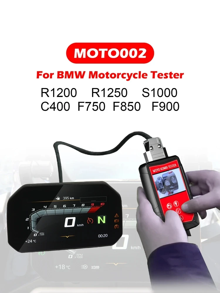 

WOYO MOTO002 For BMW R1200 R1250 S1000 C400 F750 F850 F900 KOMBI Tester ECU Module Diagnostic Tool TFT Display Screen Tester