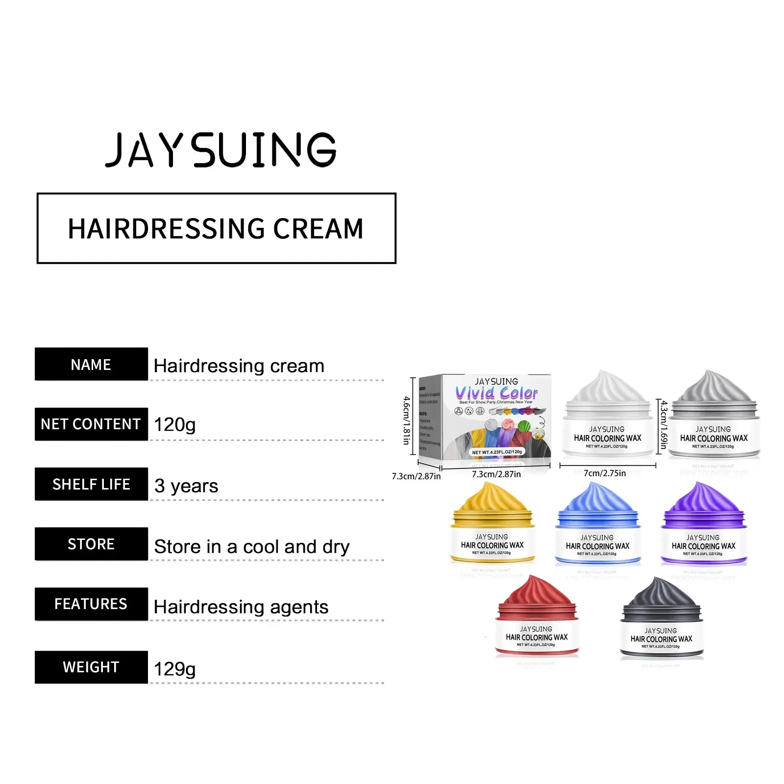 Hair Coloring Wax Temporary Styling Washing Cosplay Party Makeup DIY Salon Red Yellow Blue Purple Grey Black White Hairs Dye Wax