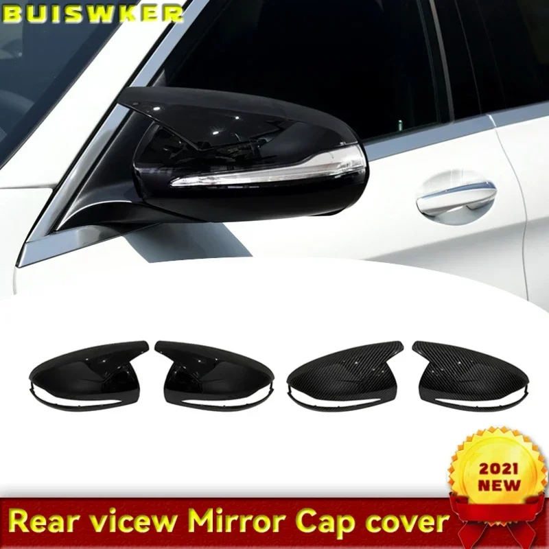 

ABS Horns Rearview Mirror Frame Cover Trim For Mercedes Benz C W205 E W213 S class W222 GLC X253 (only Left hand drive country)