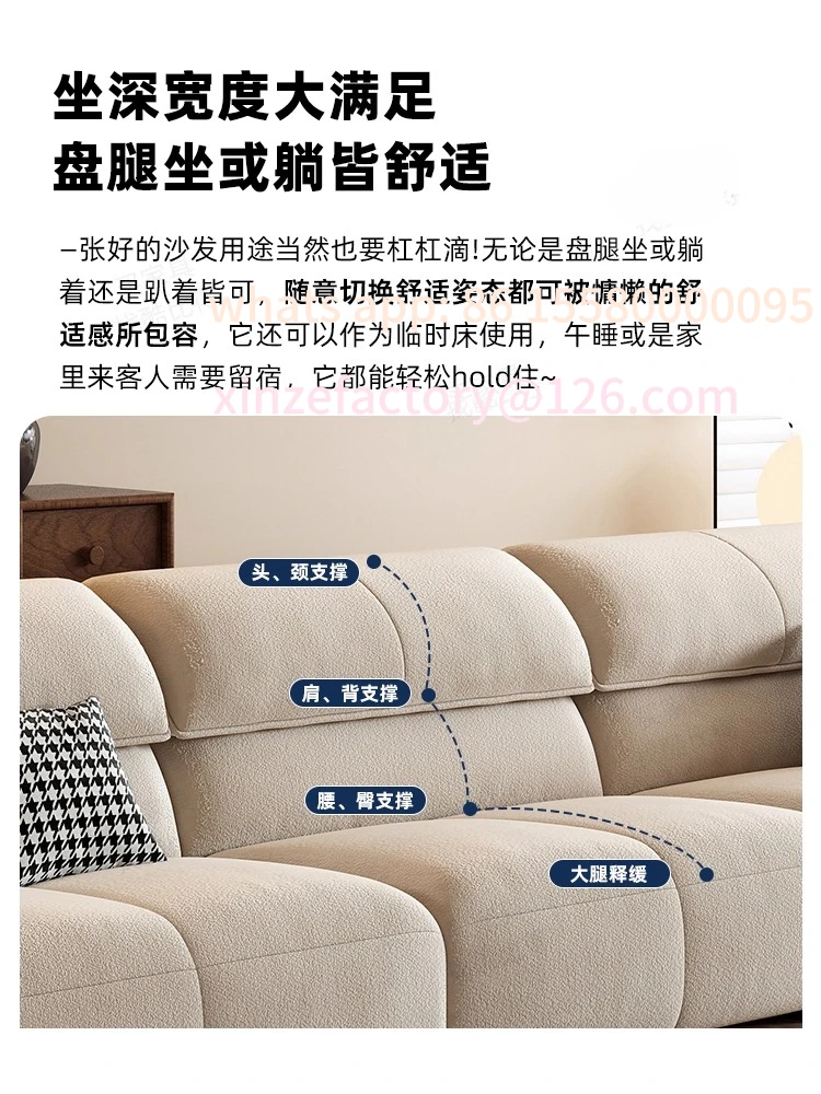 Sala de estar de sofá estilo creme personalizável moderna