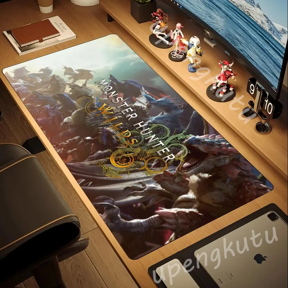 Spiel Monster Jäger Welt Mauspad Gaming abstrakt groß 1200x600mm Cartoon Mouse mat Gamer xxl Mause Teppich PC Schreibtisch