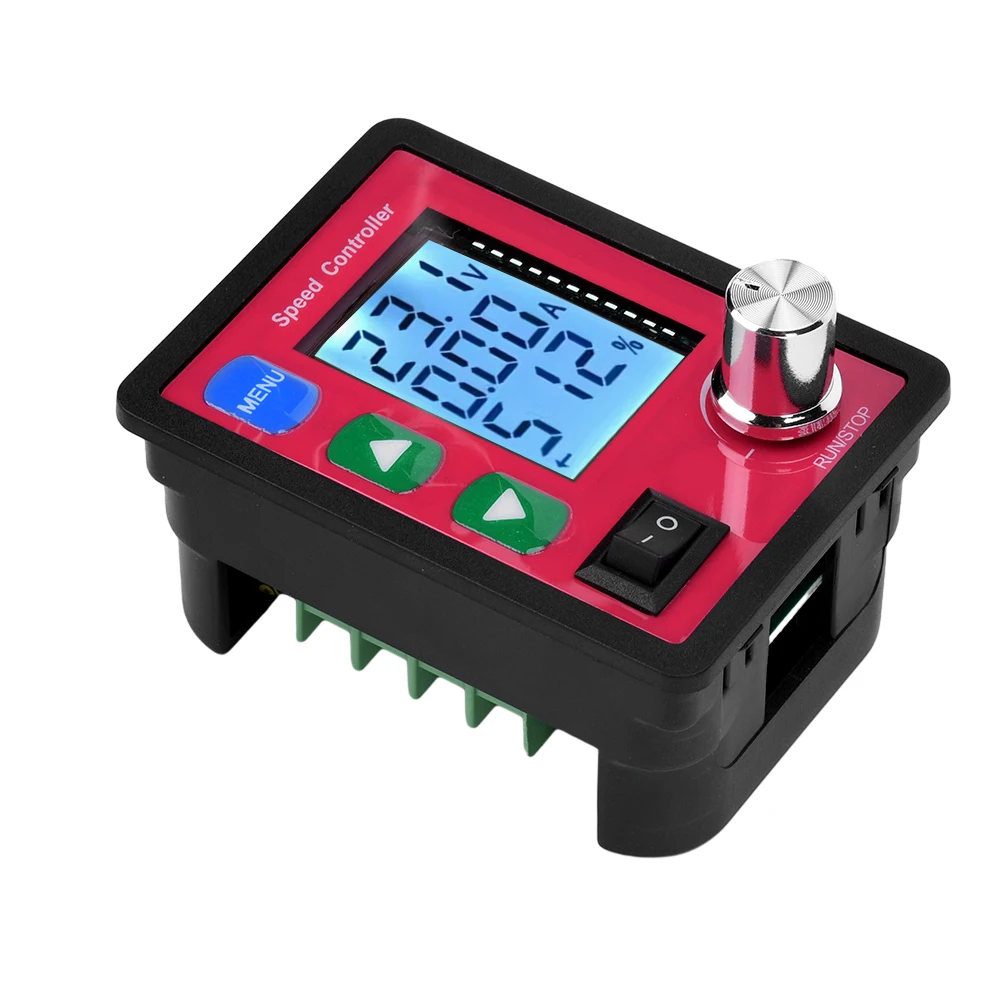 DC 6V-55V 20A Motor Speed Controller PWM Forward Reverse 12V 24V 48V LCD Digital Voltage Amp Display Remote Controller