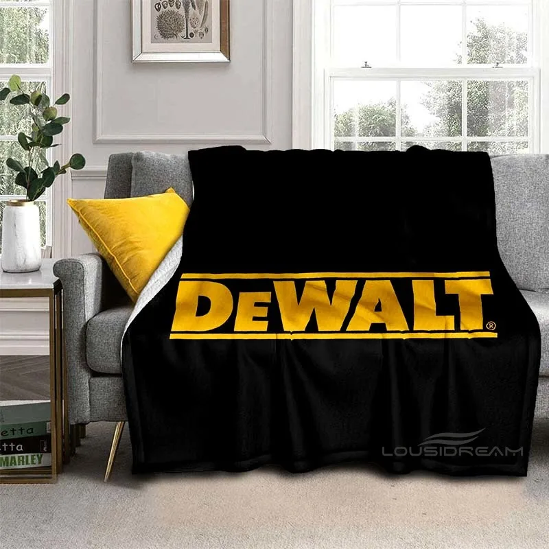 3G Printing HD D-DeWALT Flannel Blanket Family Bedroom Leisure Sleeping Blanket Study Shawl Soft Blanket Sheet Birthday Gift