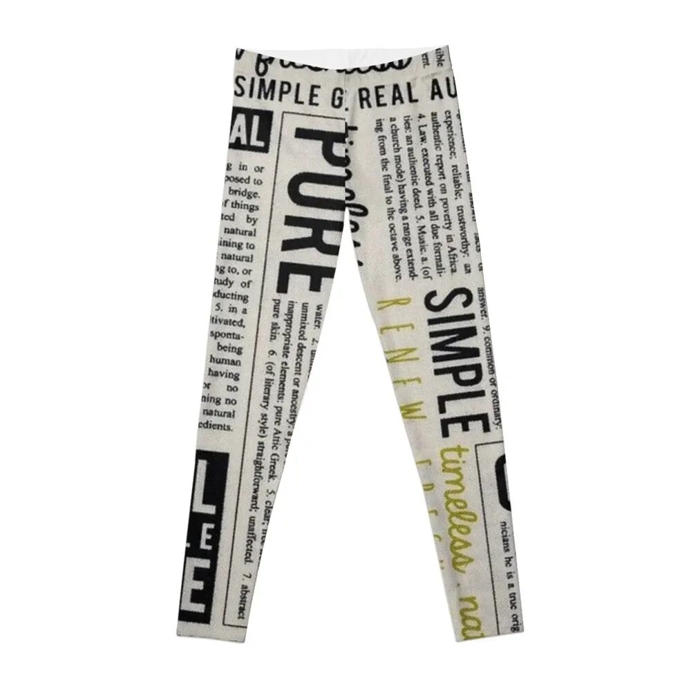 Newspaper Leggings push up legging push up tights for Womens Leggings