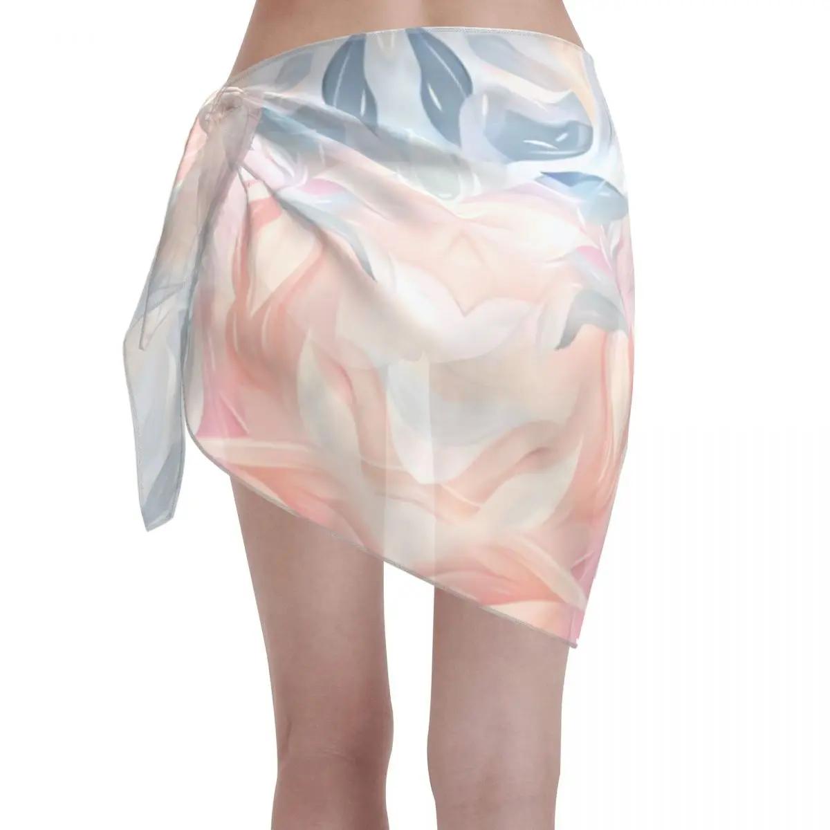 Sarongs courtes personnalisées pour femmes, teinture par nouage, enveloppe de plage, impression 3D, pour maillots de bain, robe portefeuille pour Bikini, Cover-up pour maillot de bain